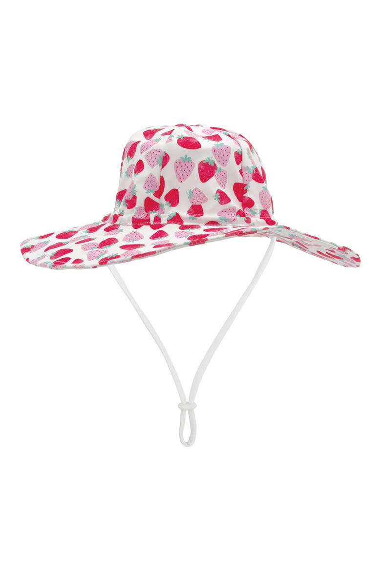 Kids' Poolside Stripe UPF 50+ Swim Hat, Main, color, PINK MULTI