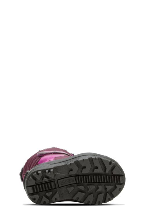 Sorel Kids' Snow Commander Insulated Waterproof Boot In Purple Dahlia/groovy Pink