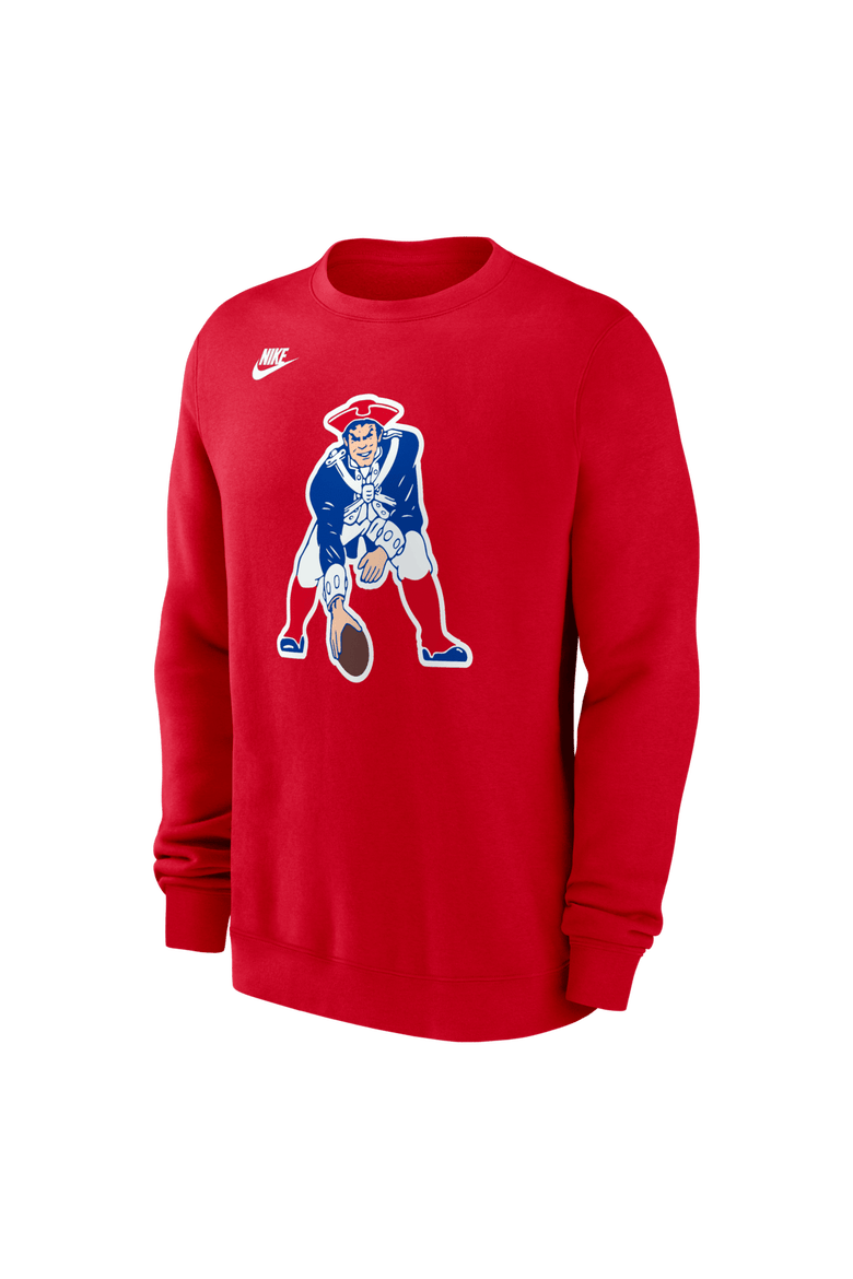 Men's Nike Red New England Patriots Pat Patriot Club Sweatshirt, Alternate, color, Red