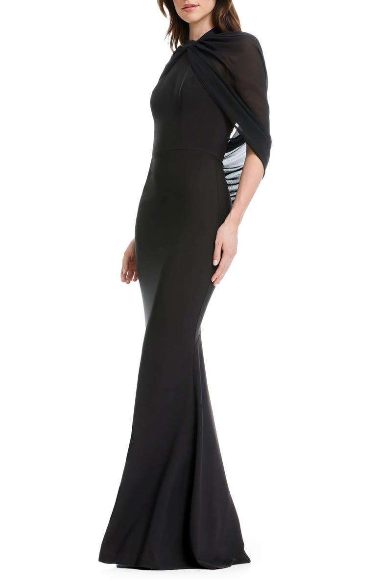 Dress the Population Aviva High Neck Open Back Evening Gown, Alternate, color,