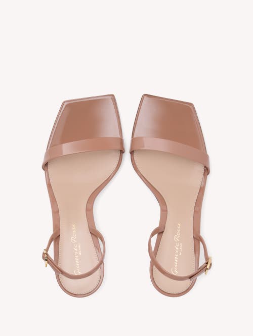 Gianvito Rossi Ribbon Buckle Stiletto Heels With Squared Toe Design In Praline