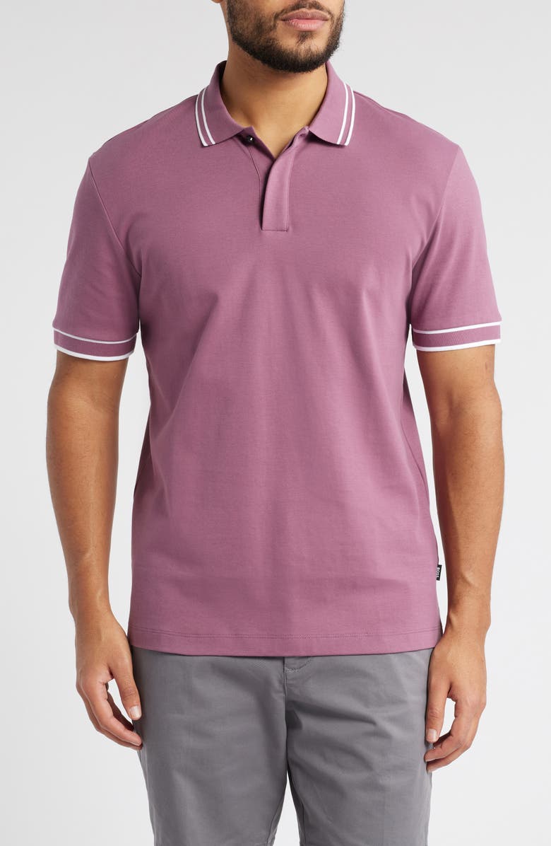 BOSS Parlay Tipped Cotton Polo, Main, color,