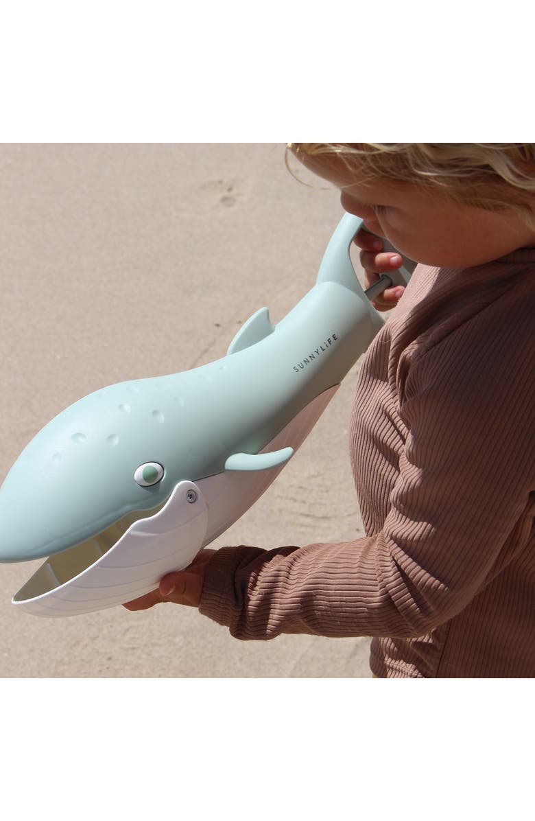 Sunnylife Sand Claws Whale Green, 13" Scoop Toy, Mouth Opens, Beach & Pool Play, Alternate, color, 