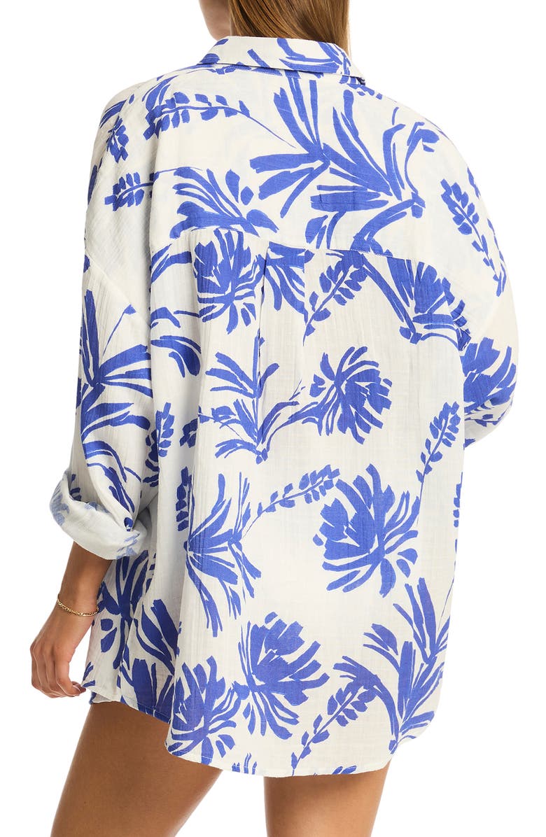 Sea Level Tradewind Cover-Up Shirt, Alternate, color, 