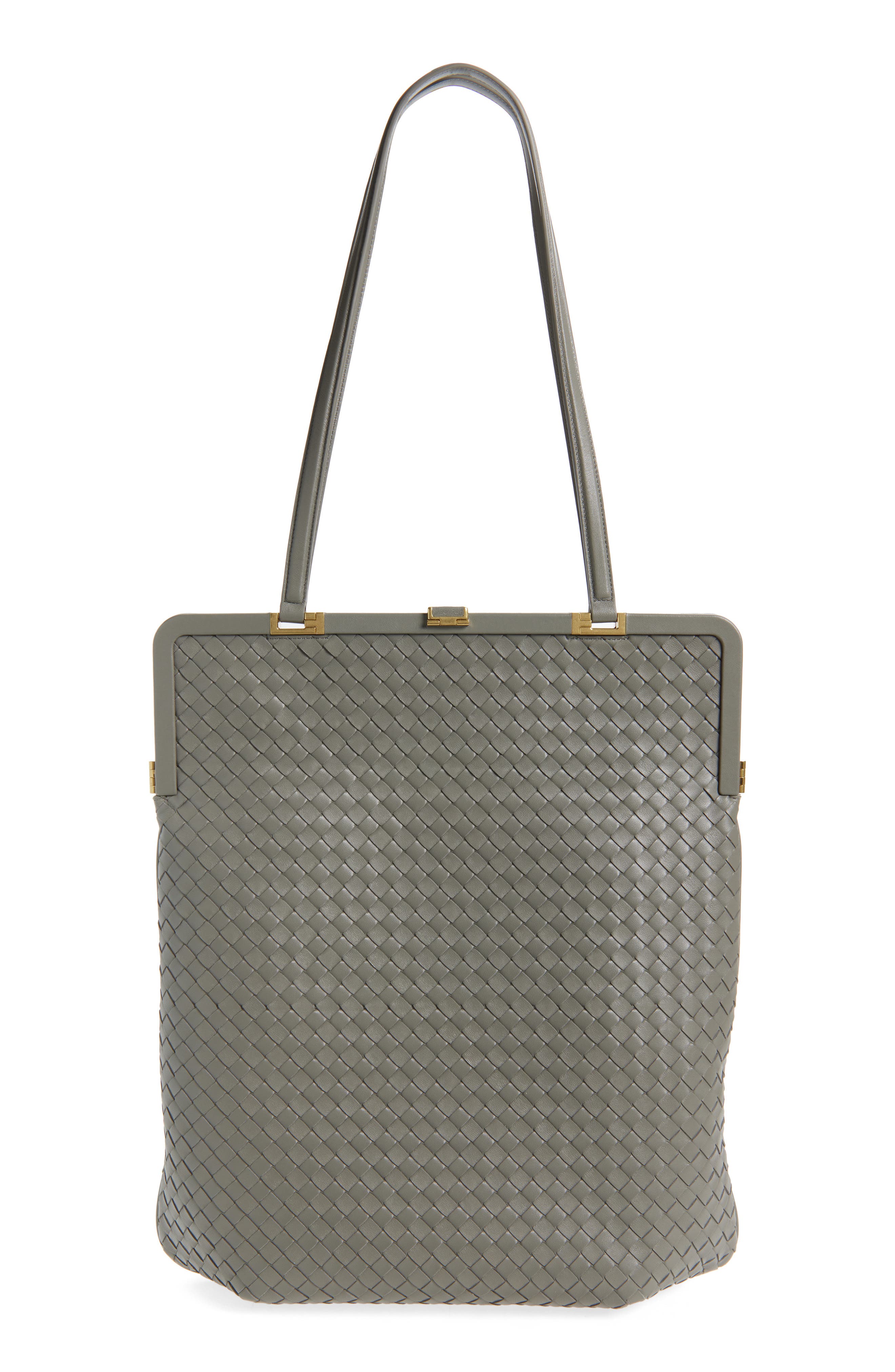 Bottega Veneta Small Vaulta Intrecciato Leather Tote, Alternate, color, 1647 Basalt-Brass