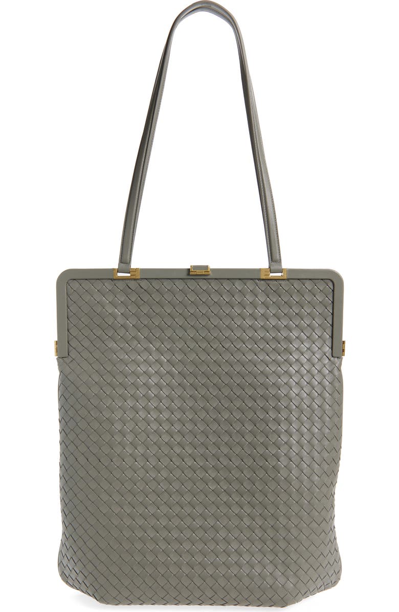 Bottega Veneta Small Vaulta Intrecciato Leather Tote, Alternate, color, 1647 Basalt-Brass