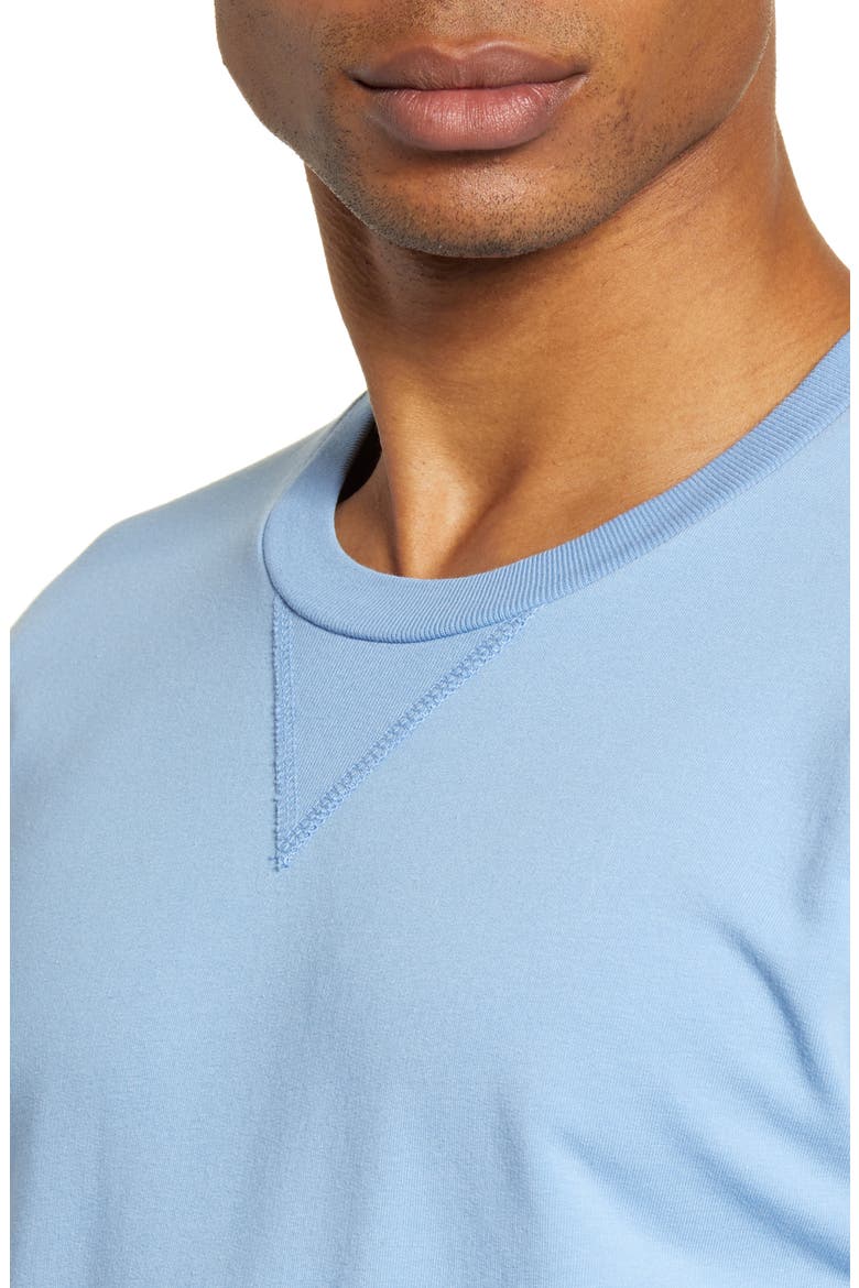 Micro Terry Crew Sweatshirt, Alternate, color, BLUE BELL