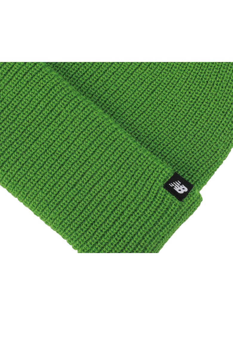 New Balance Patch Fisherman Knit Beanie, Alternate, color, Alpine Green