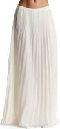 Naked Wardrobe Pleated Chiffon Maxi Skirt