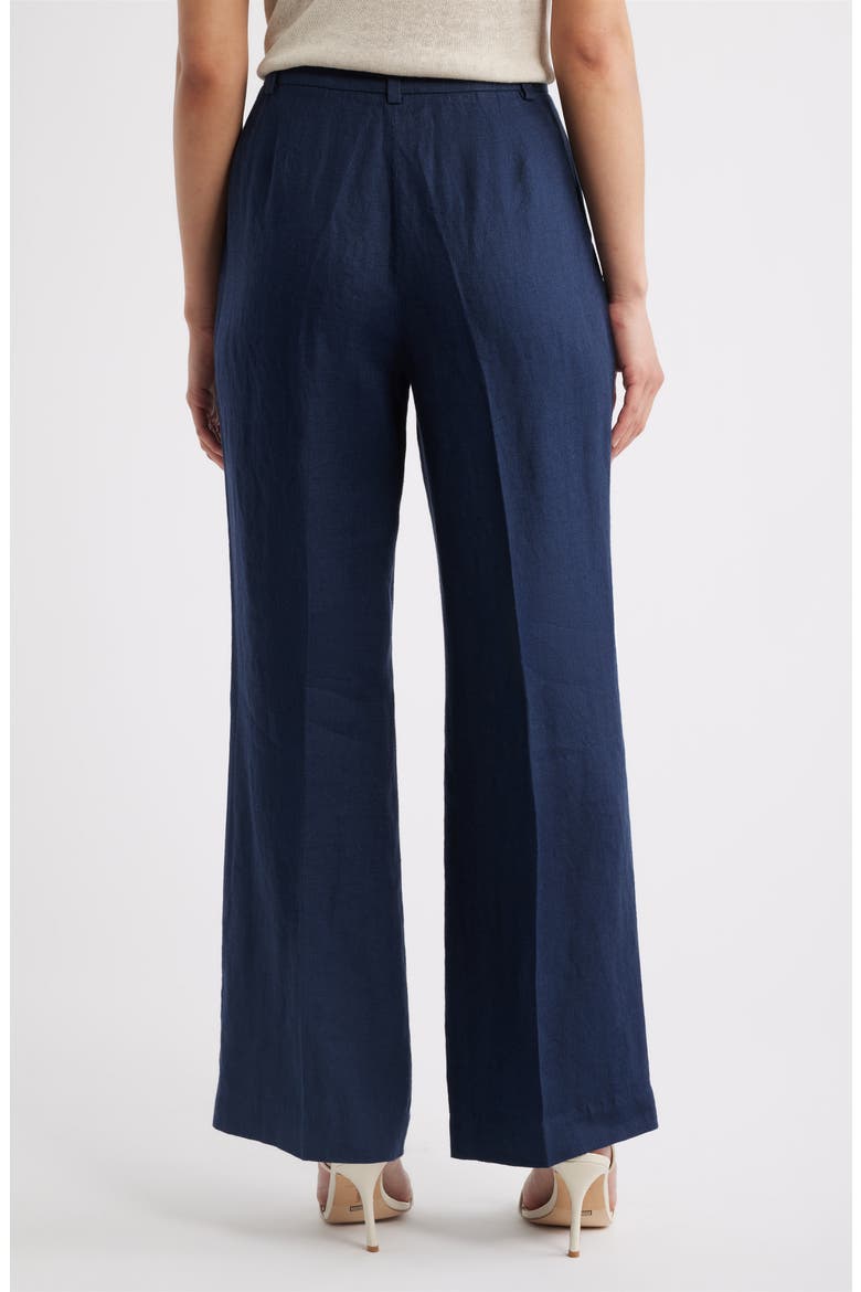 The Ellie Linen Wide Leg Pants, Alternate, color, NAVY