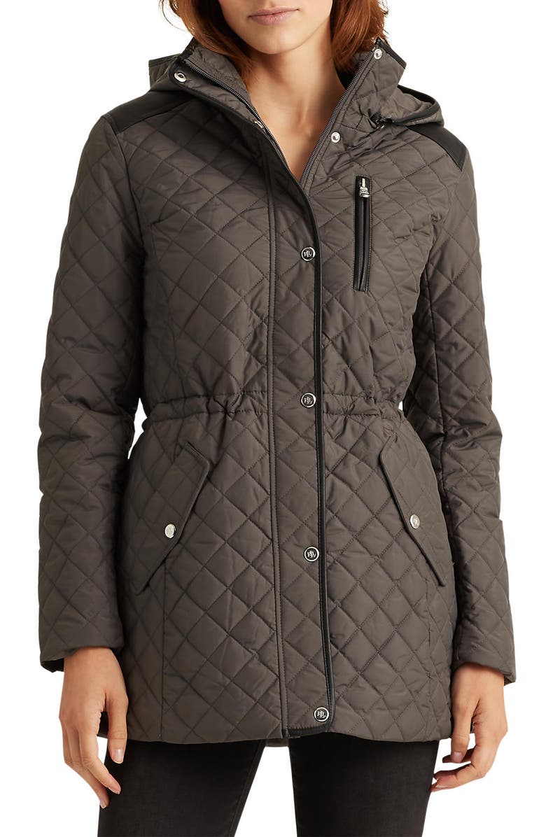 Lauren Ralph Lauren Quilted Hooded Jacket, Main, color, 