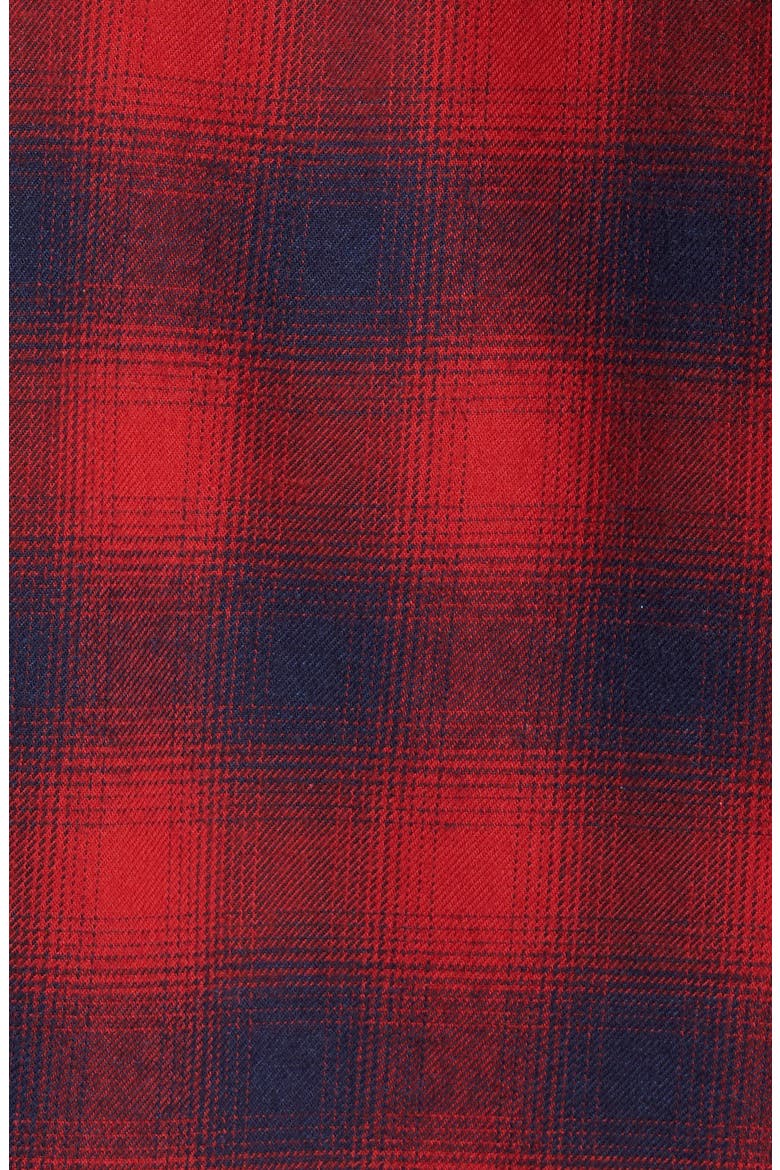 Extra Trim Fit Plaid Flannel Western Shirt, Alternate, color, RED