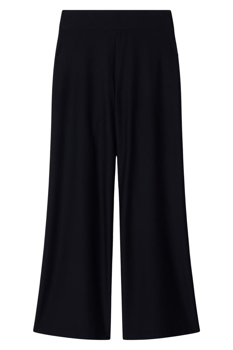 Ripple Wide Leg Sweatpants, Alternate, color, BLACK