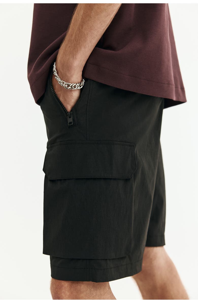 H&M Regular-fit nylon cargo shorts, Alternate, color, 