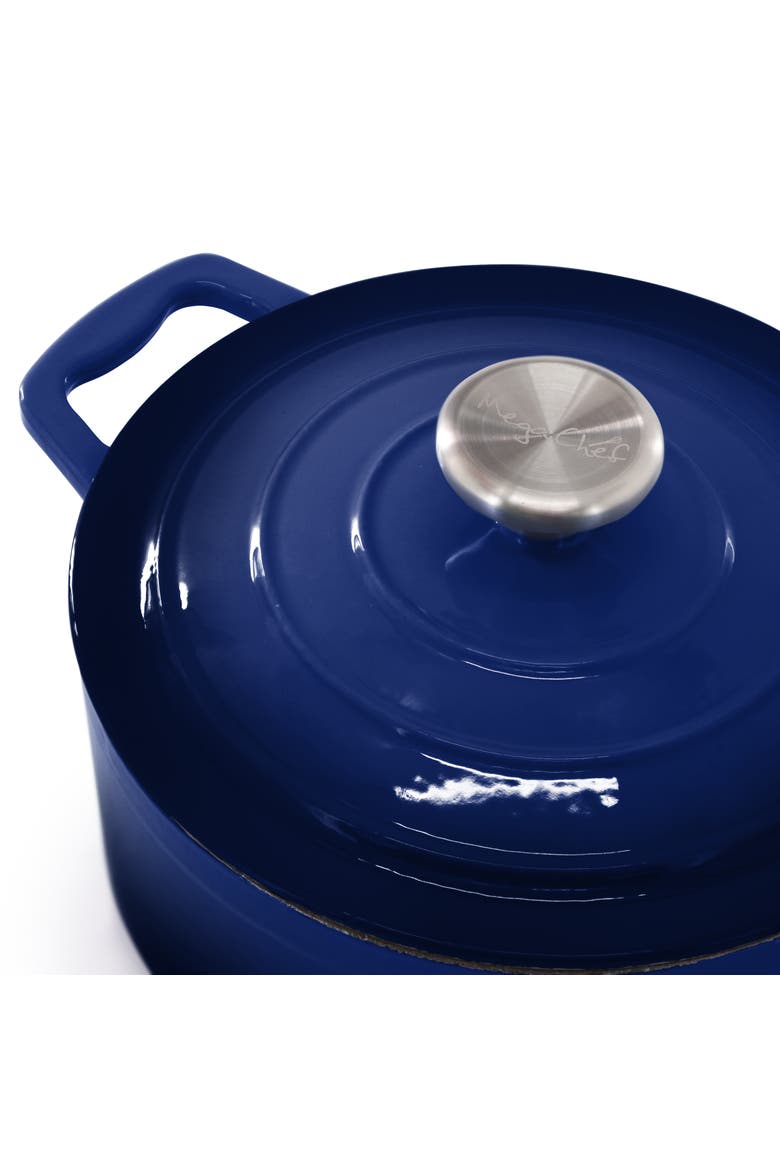 7 Piece Enameled Cast Iron Cookware Set, Alternate, color, Blue
