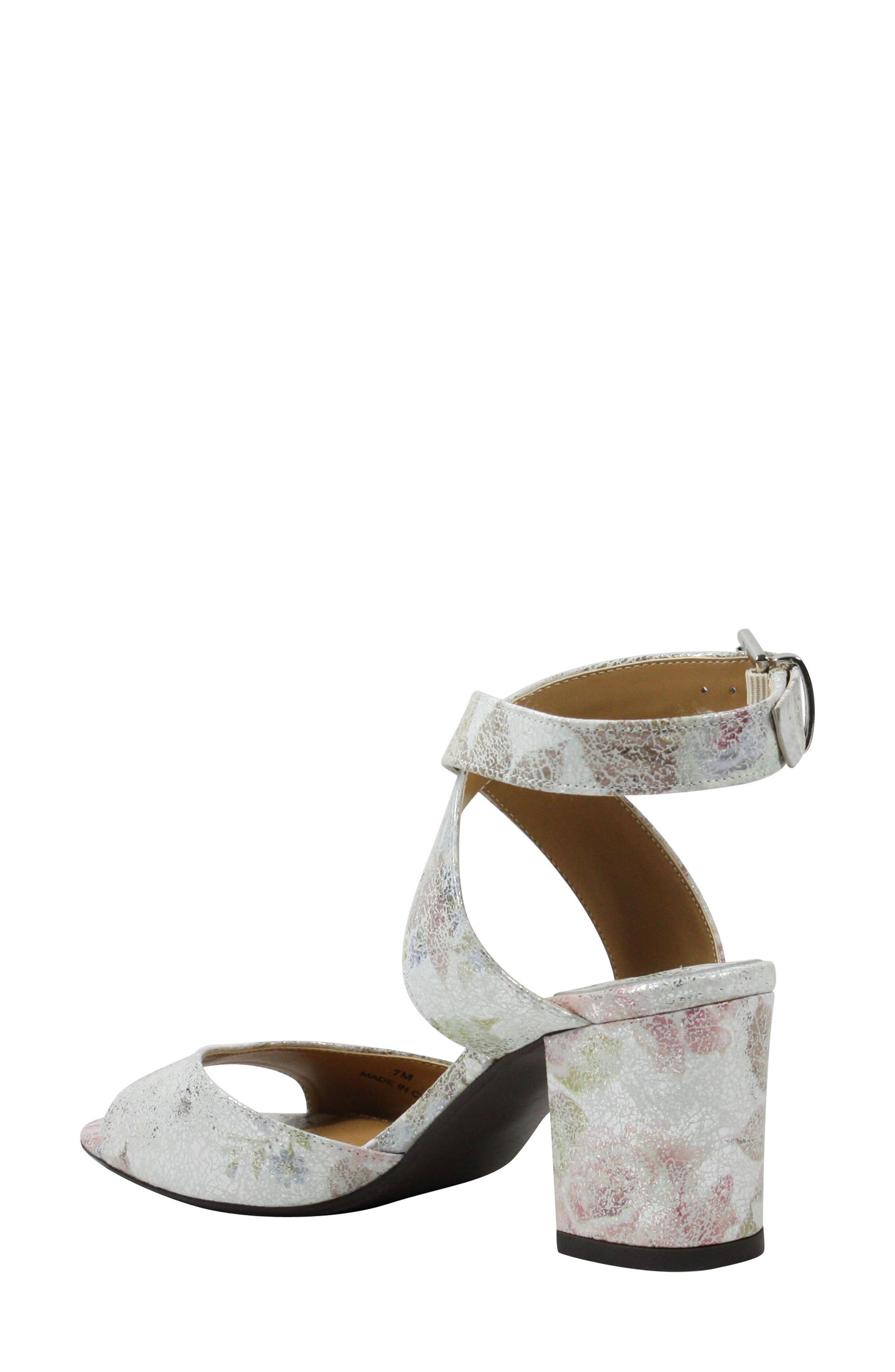 Drizella Ankle Strap Sandal, Alternate, color, PASTEL MULTI LEATHER