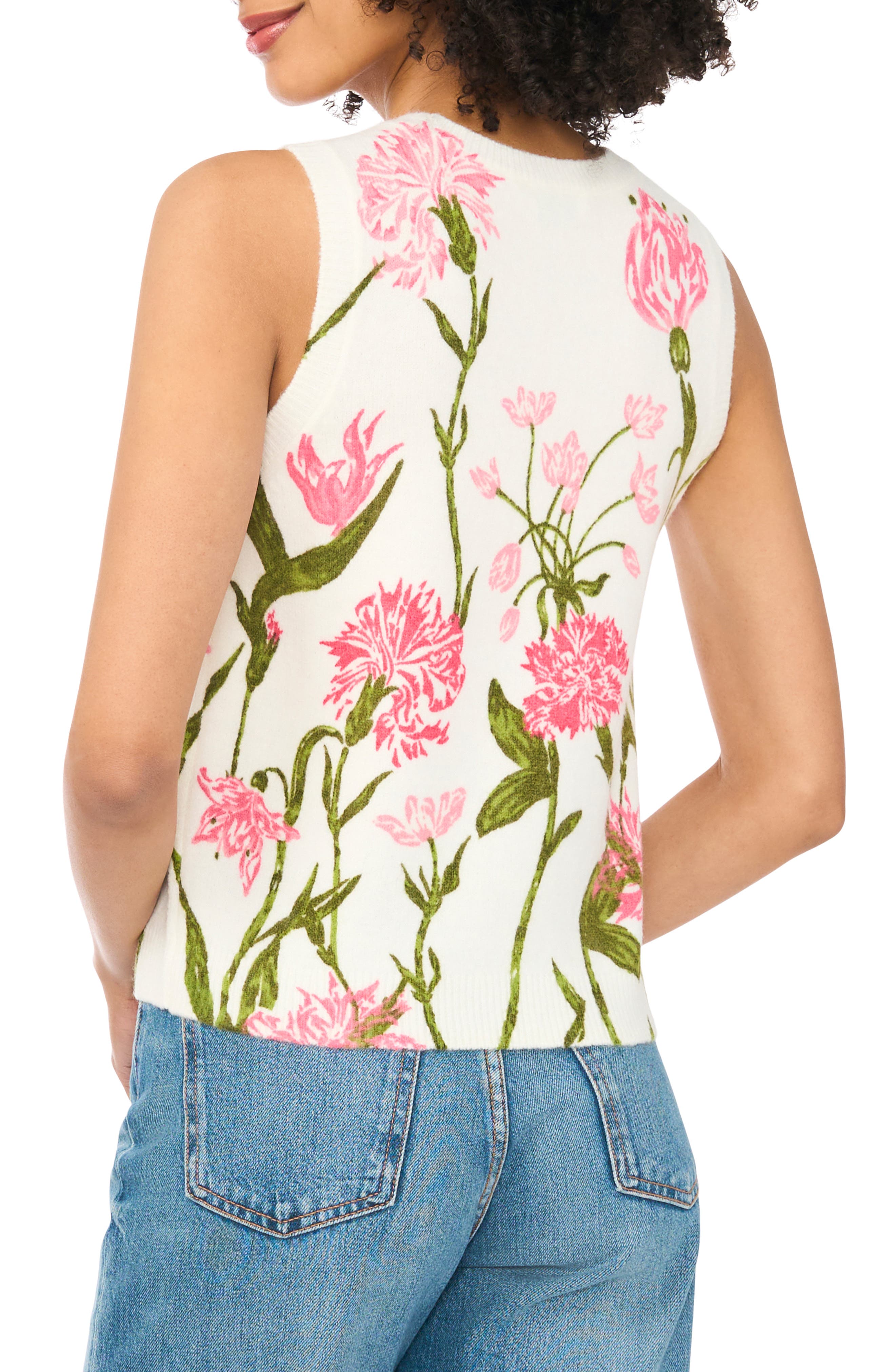 Floral Sleeveless Sweater - image 4