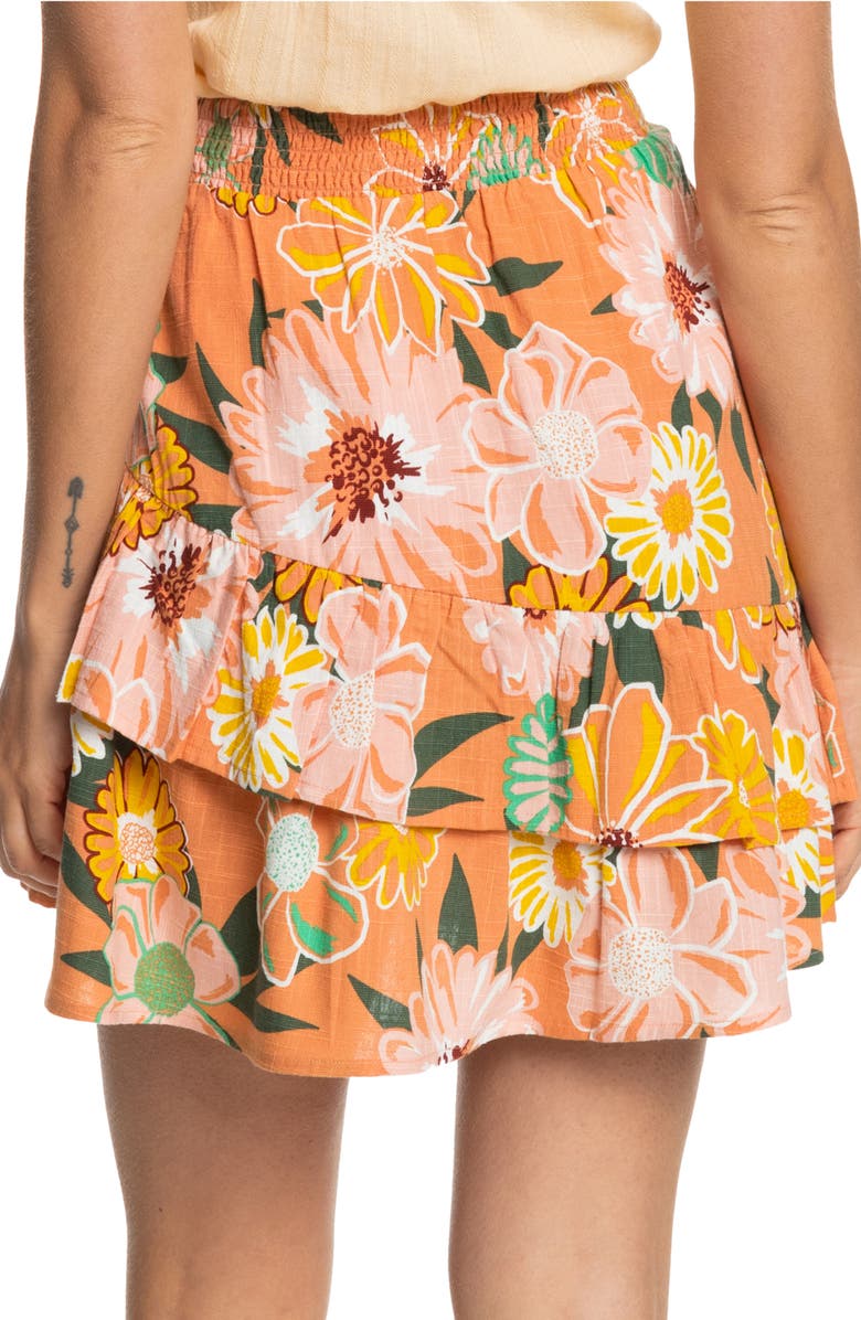 Roxy Cosmic Glow Again Tiered Cotton Blend Skirt, Alternate, color,