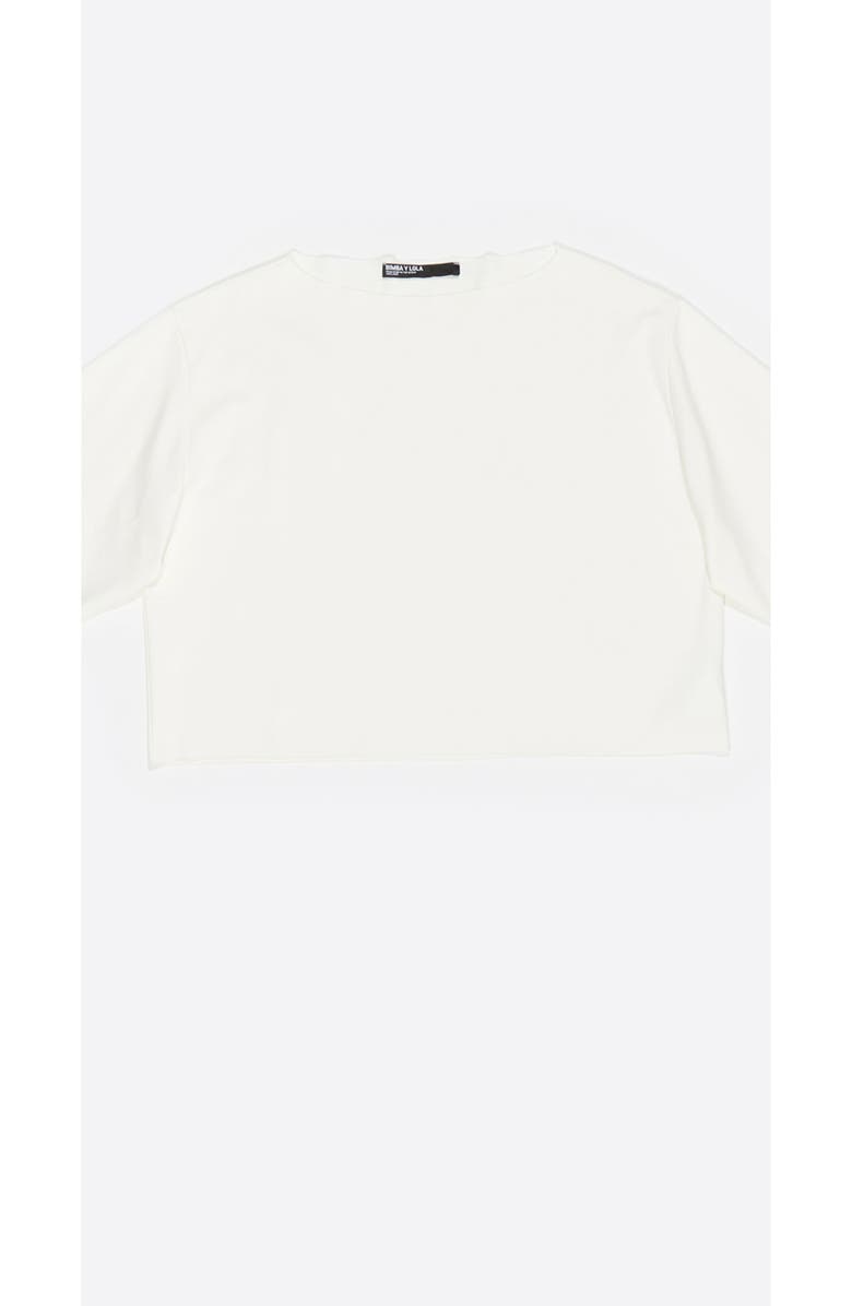 Bimba y Lola Ponte Di Roma Boxy T-Shirt, Alternate, color, Ivory