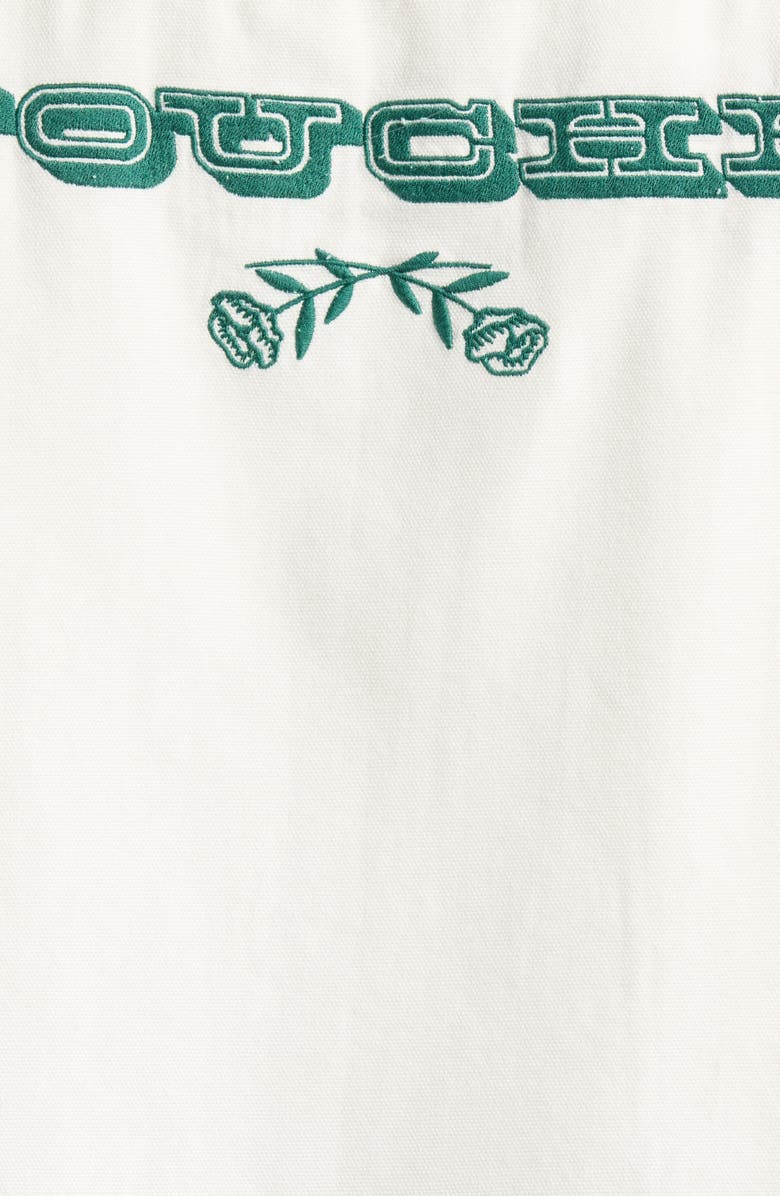 PacSun Touché Floral Embroidered Cotton Button-Up Shirt Jacket, Alternate, color, Cream