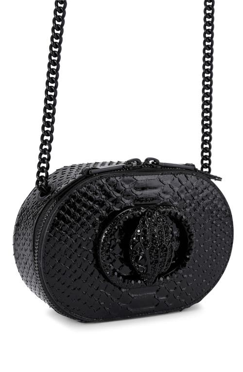 Kurt Geiger London Small Chelsea Croc Embossed Leather Crossbody Bag In Black