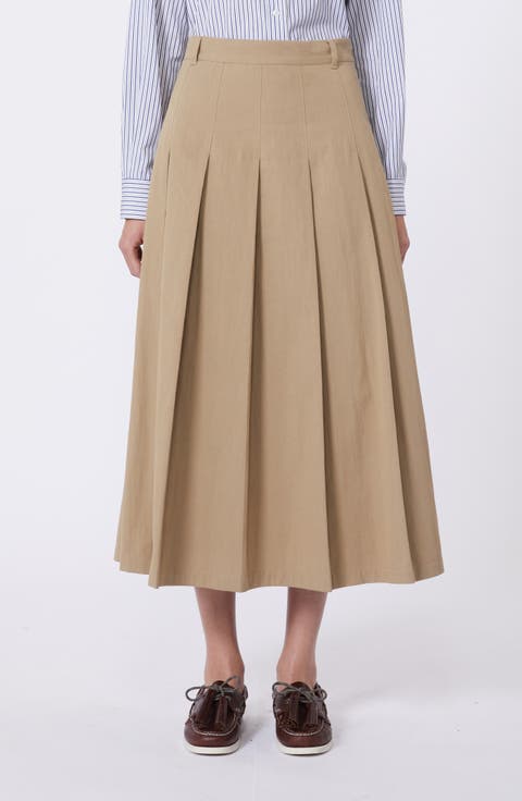 Dorme Pleat Maxi Skirt