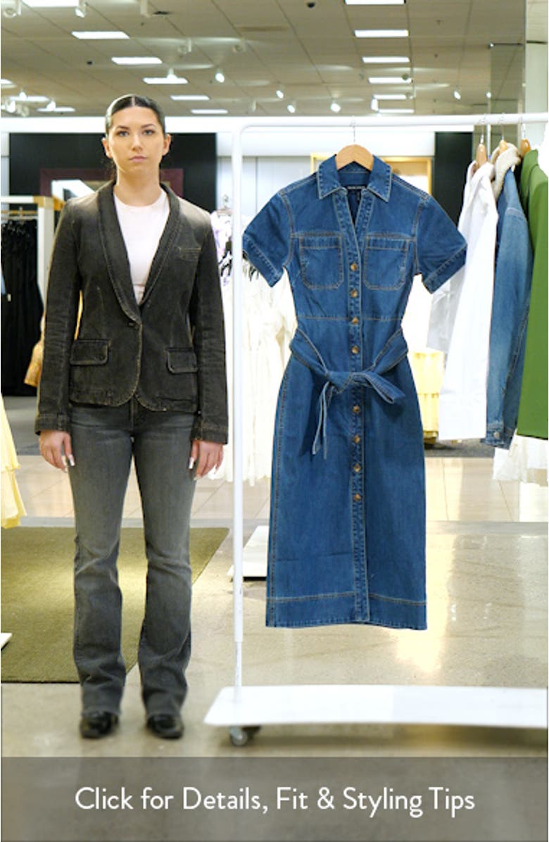 Tabby Belted Denim Shirtdress, sales video thumbnail