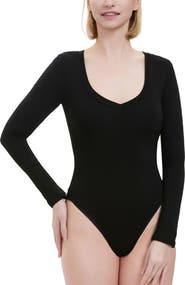 Kimi & Kai V-Neck Long Sleeve Bodysuit