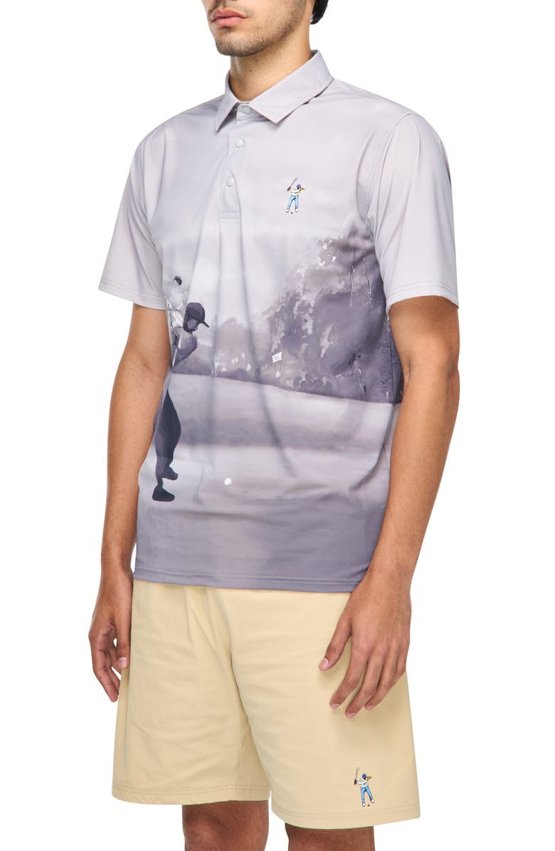 Eastside Golf Snap Placket Performance Golf Polo, Alternate, color, Cool Grey Tonal