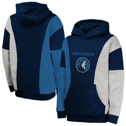 Youth  Navy Minnesota Timberwolves Ace In the Hole Pullover Hoodie