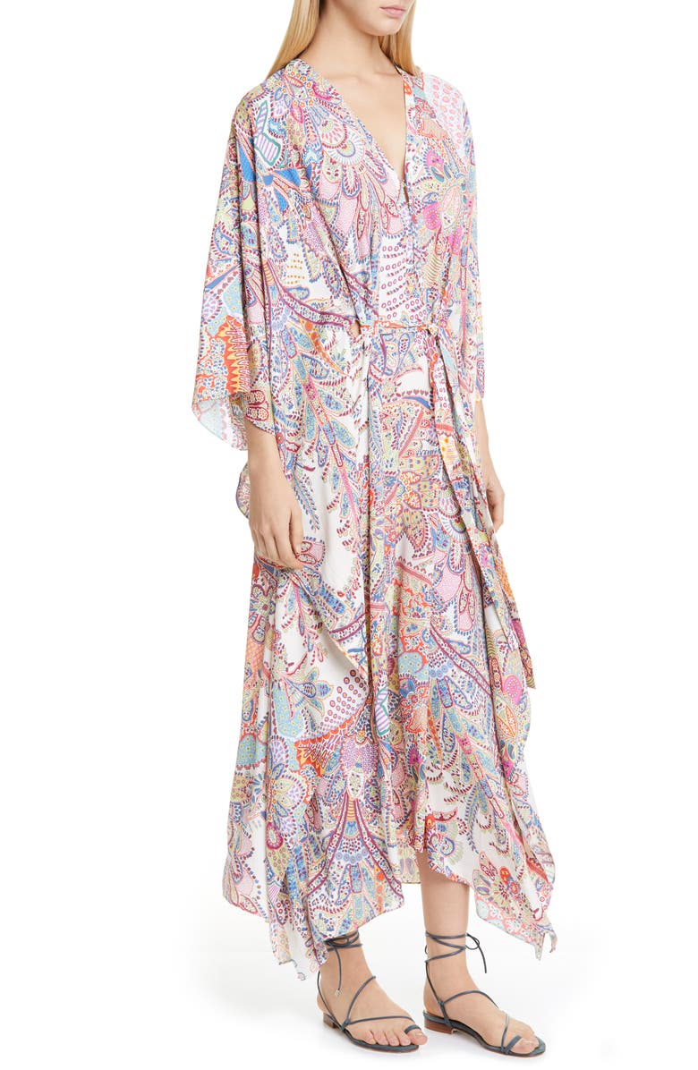 Etro Paisley Cover-Up Caftan, Main, color,