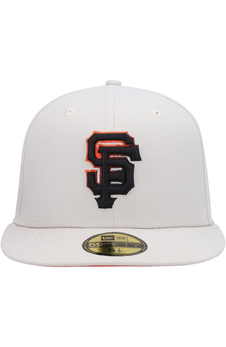 New Era Men's New Era Khaki San Francisco Giants Stone Dim Undervisor 59FIFTY Fitted Hat, Alternate, color, 