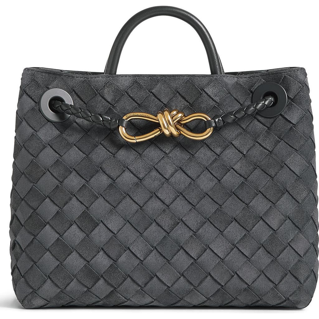 Bottega Veneta Small Andiamo Intrecciato Suede Shoulder Bag
