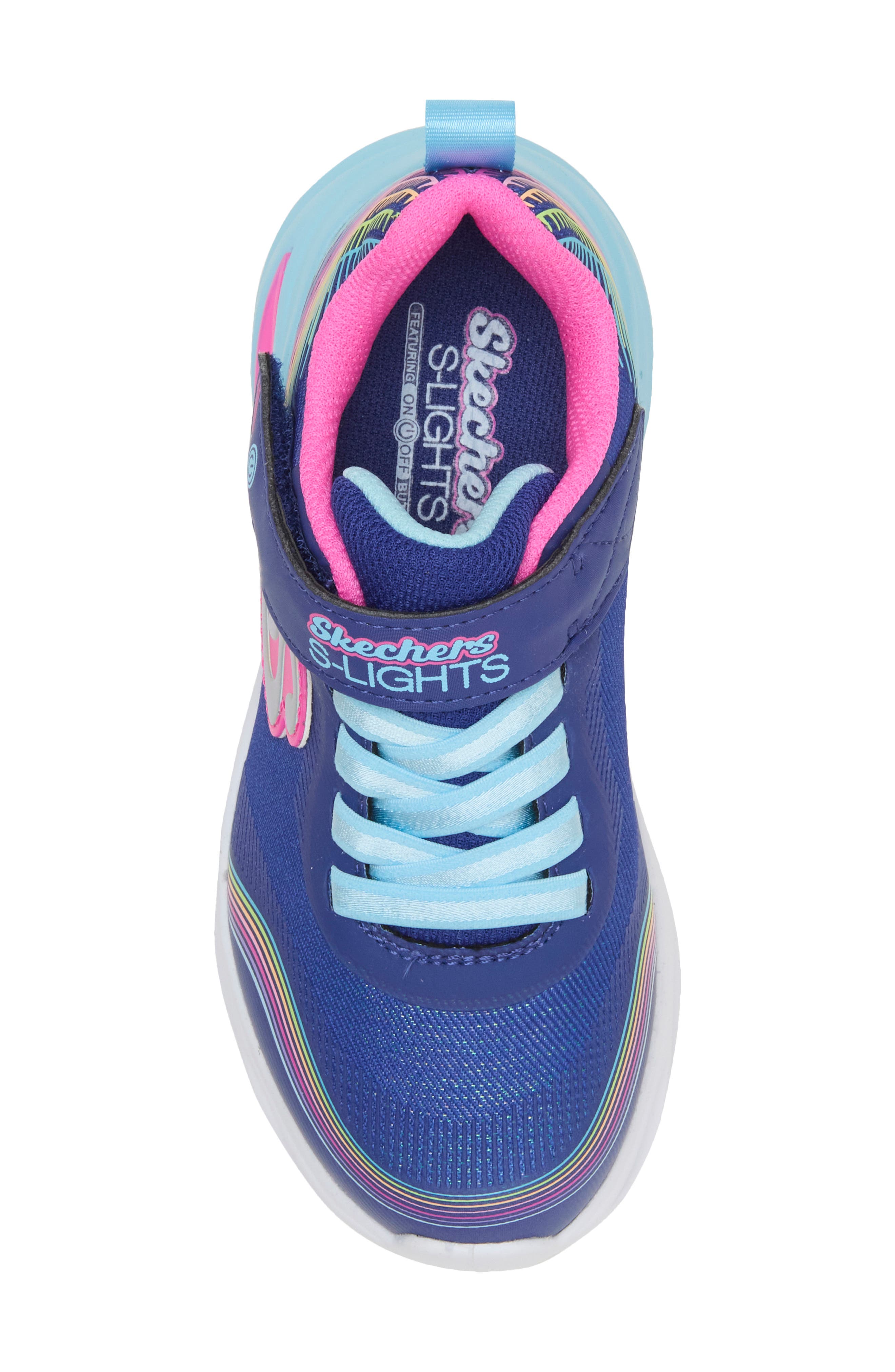 Kids' Cosmic Glow Rainbow Beam Sneaker, Alternate, color, NVMT