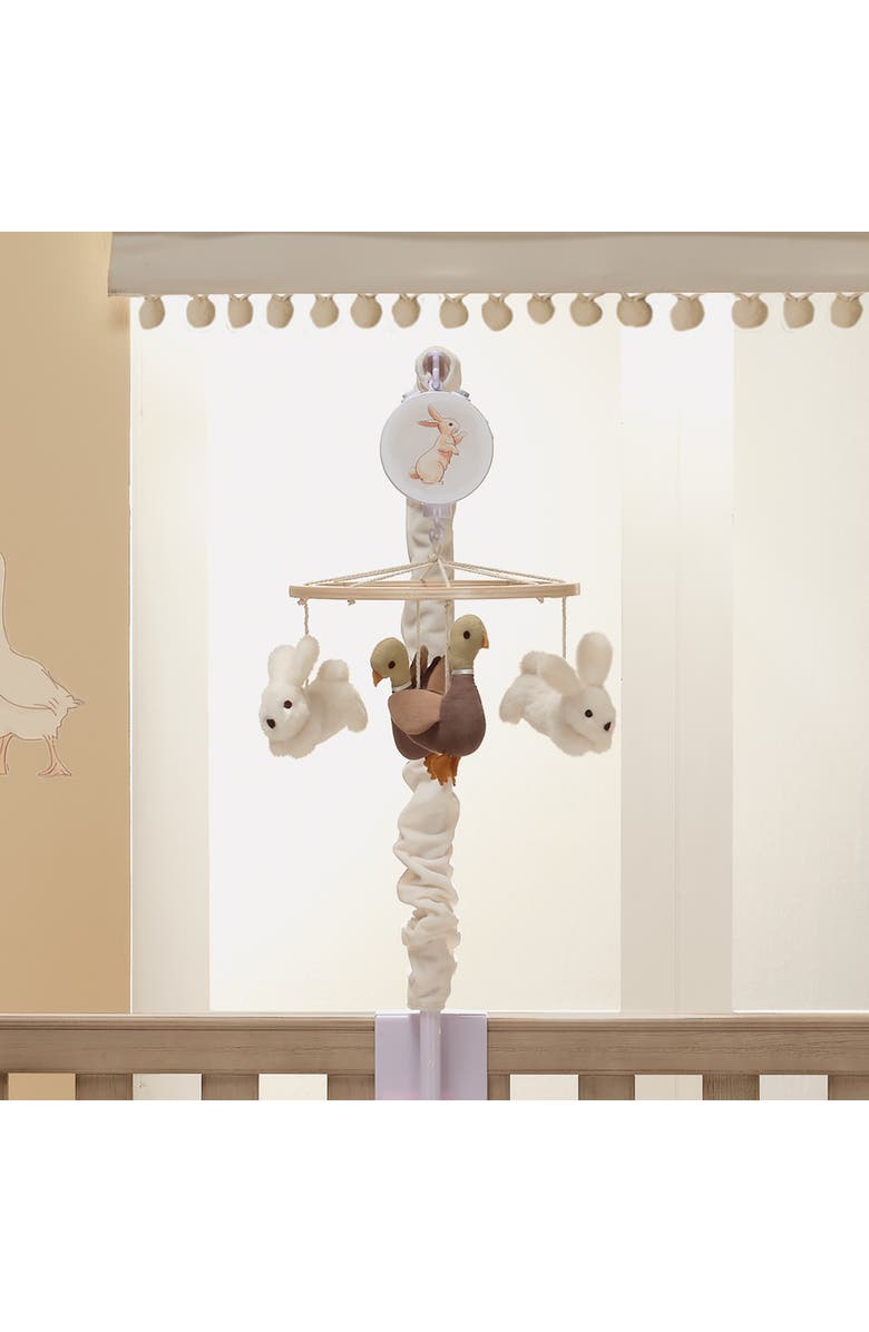 Lambs & Ivy Signature Bunny Hop Musical Baby Crib Mobile Soother Toy, Alternate, color, Cream