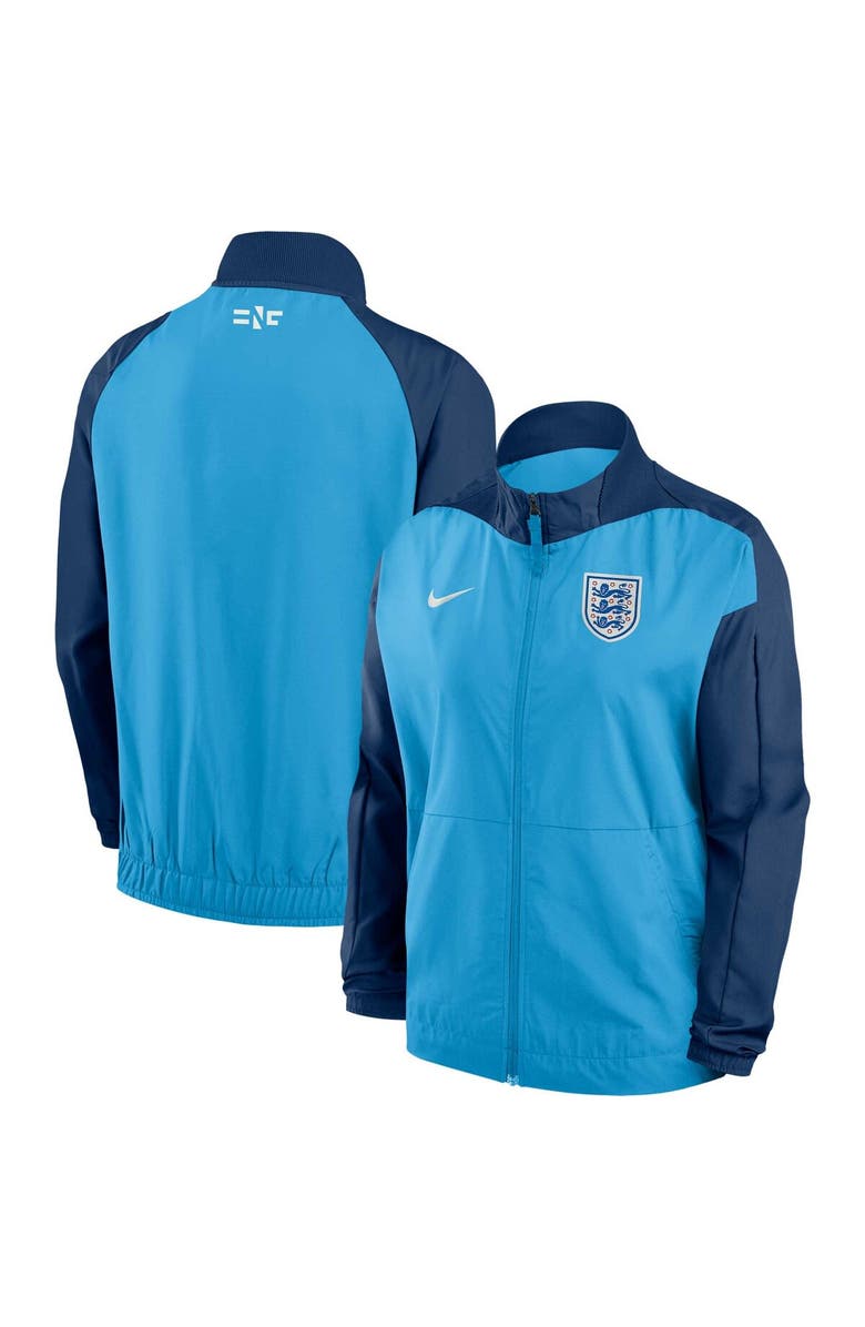 Nike Women's Nike Blue England Women's National Team 2023 Anthem Raglan Performance Full-Zip Jacket, Alternate, color, Blue