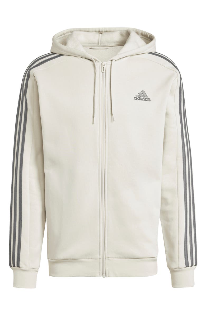 adidas Essentials 3-Stripes Full Zip Hoodie, Alternate, color, 