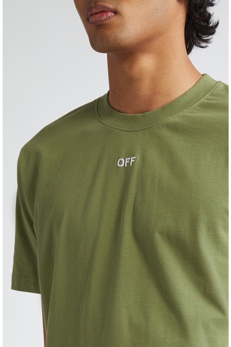 Stitch Arr Slim Embroidered T-Shirt, Alternate, color, FOUR LEAF CLOVER