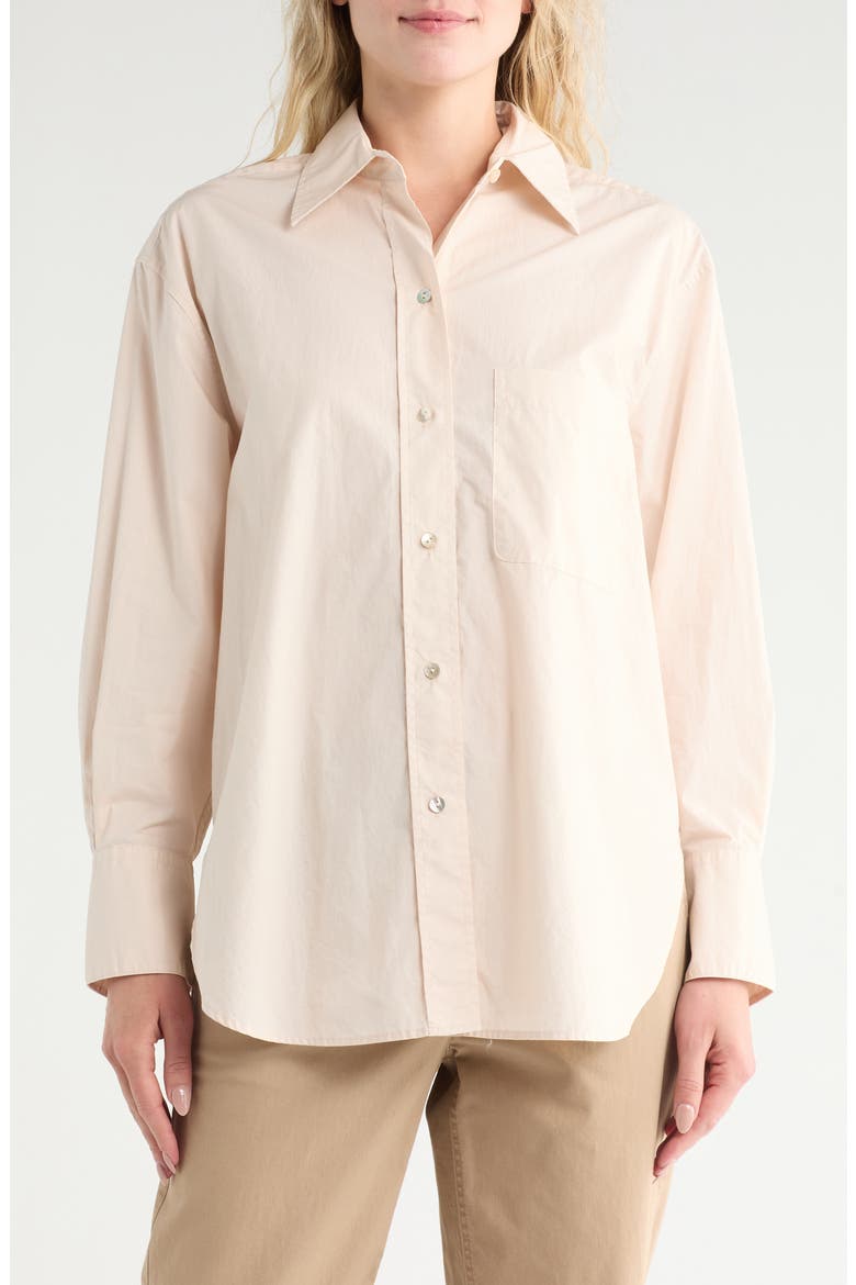 Oversize Oxford Shirt, Main, color, SAND GLOW