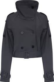 LIONESS Blanc Crop Trench Coat