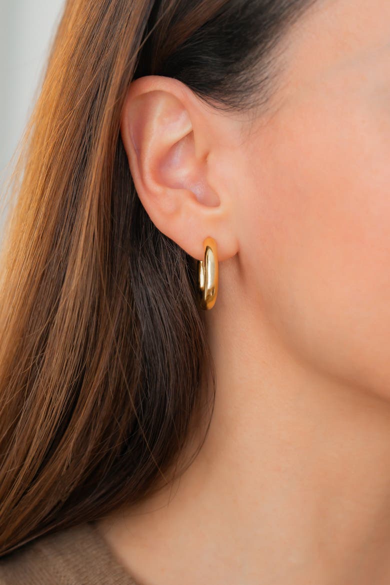 Bold Hoop Earrings, Alternate, color, 18k Gold Over Sterling Silver