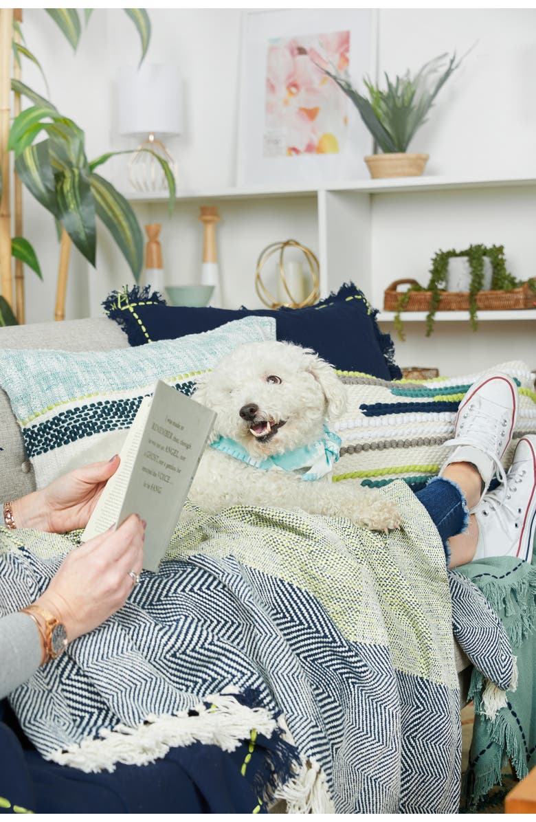 carol & frank Jason 50" x 60" Throw Blanket, Alternate, color, Green