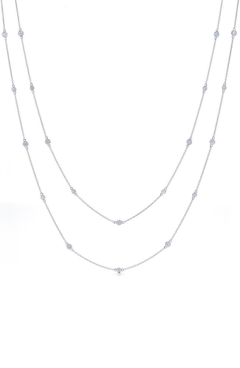 Kwiat Diamond Strings Long Station Necklace, Main, color, 