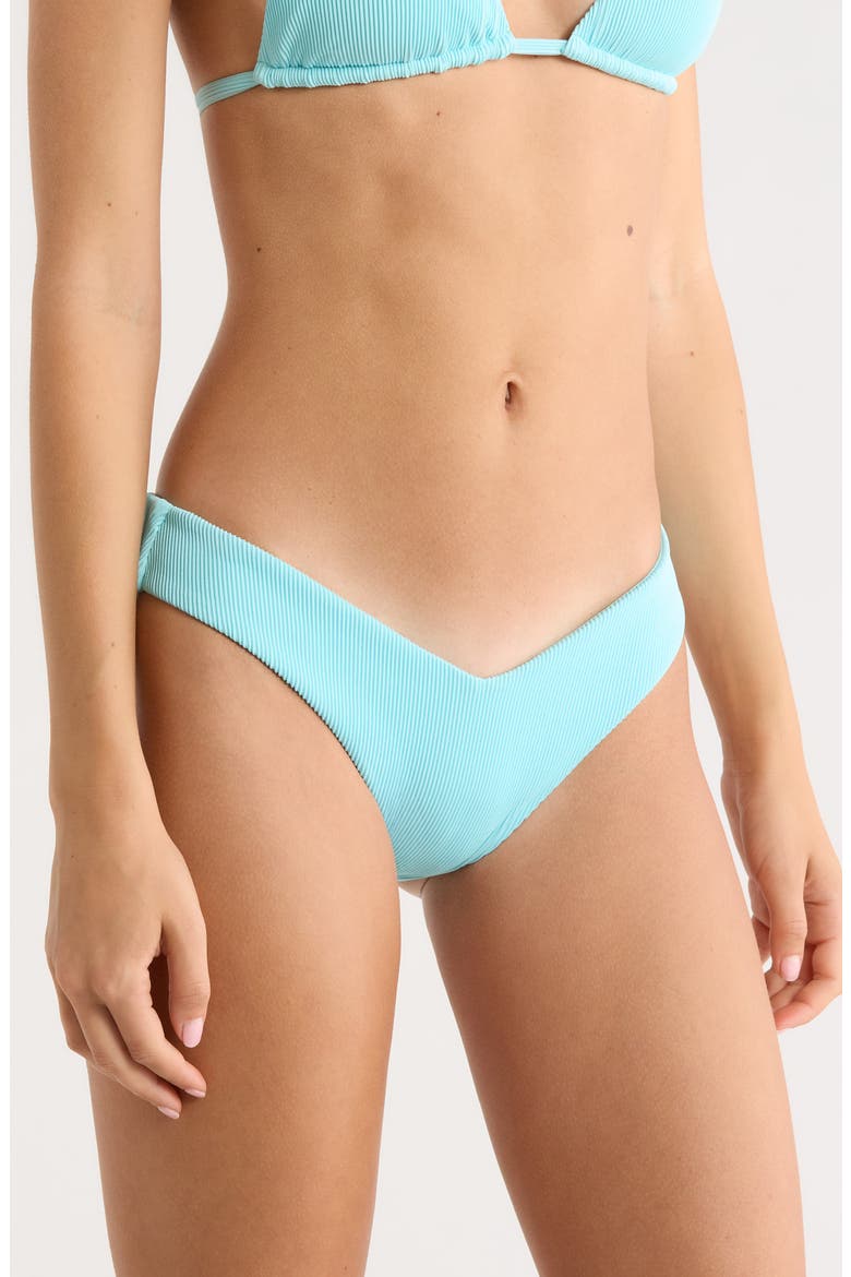 V-Cut Bikini Bottoms, Alternate, color, CALYPSO BLUE