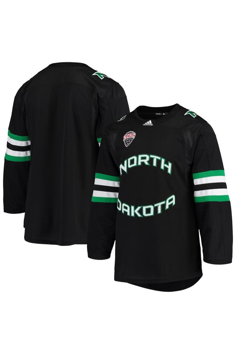 Men's adidas Black North Dakota Alternate Hockey Jersey, Alternate, color, Black