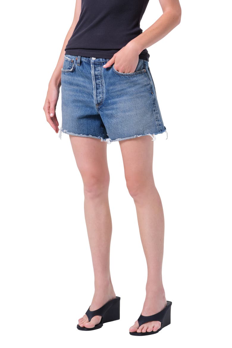 Nye Denim Cutoff Shorts, Alternate, color, BOUNTY MED CLASSIC WASH INDIGO