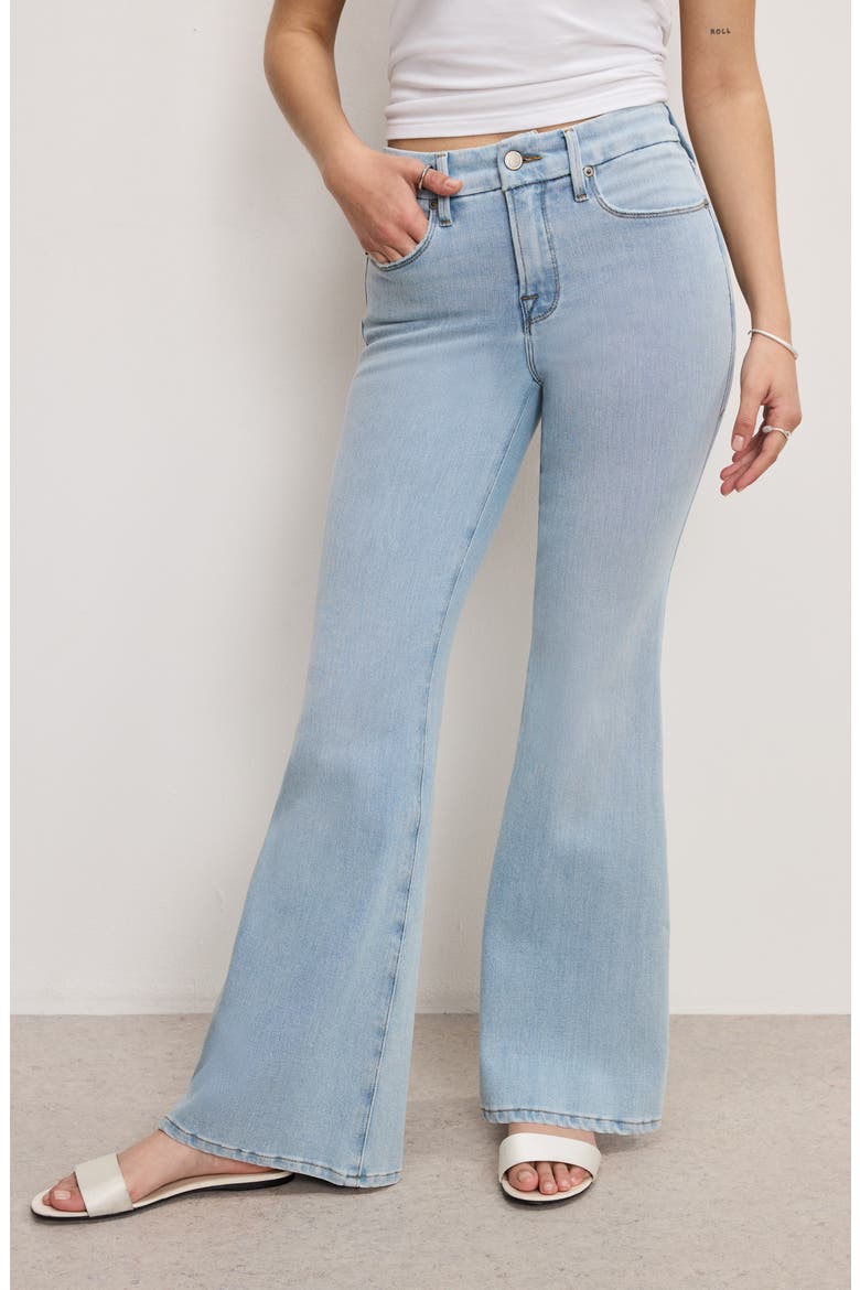 Soft-Tech Good Petite Flare Jeans, Alternate, color, INDIGO841