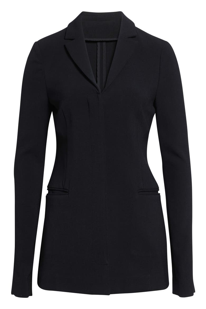 Slim Wool Blend Blazer, Alternate, color, BLACK