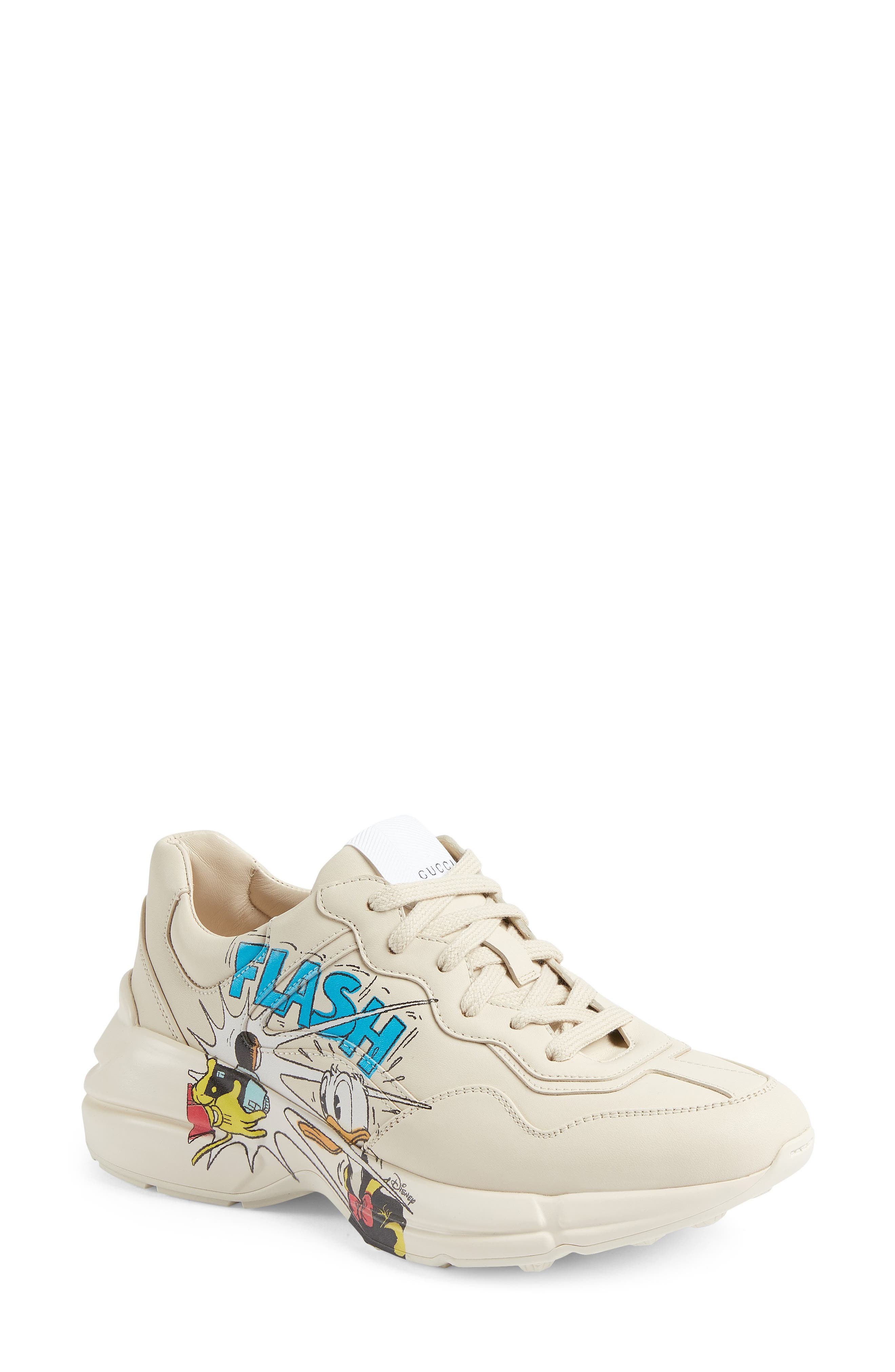 Gucci x Disney Rhyton Donald Duck Sneaker, Main, color, 