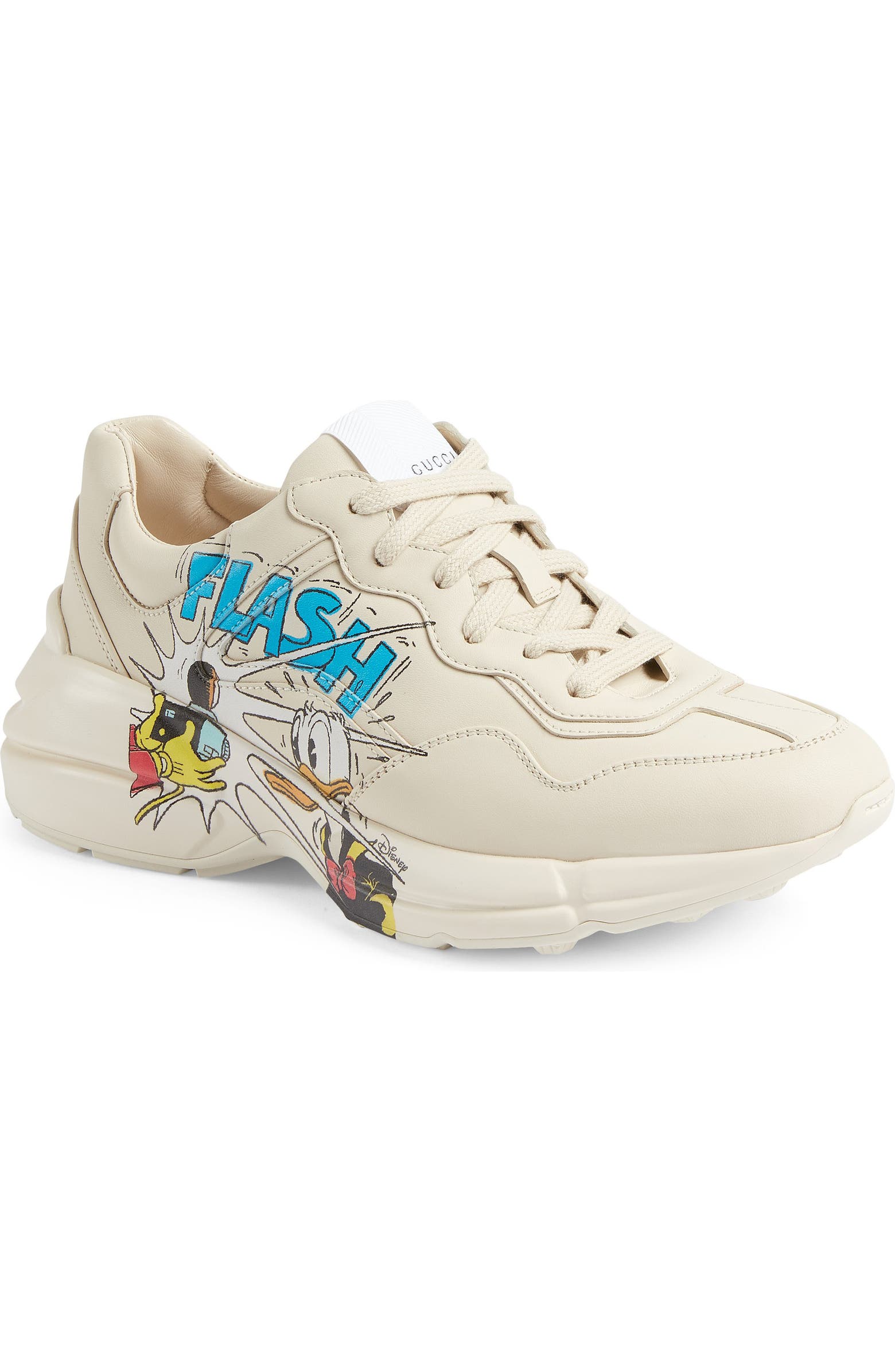 Gucci x Disney Rhyton Donald Duck Sneaker (Women) | Nordstrom